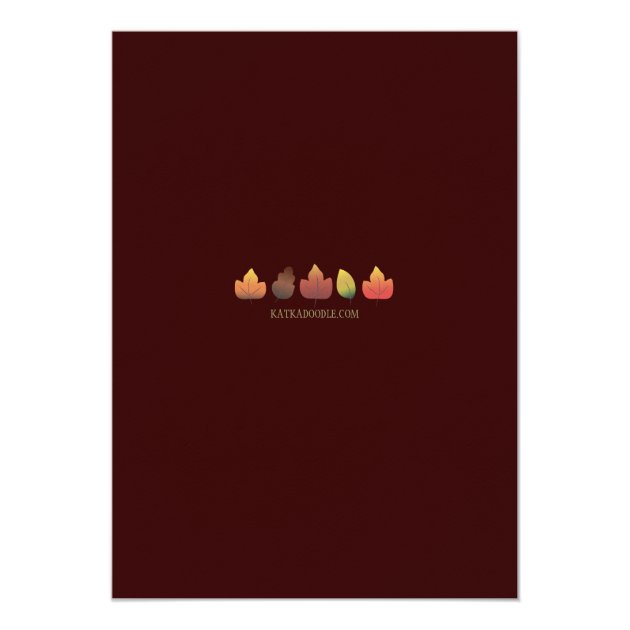 Leaves of Autumn ThanksGiving Dinner Invitation