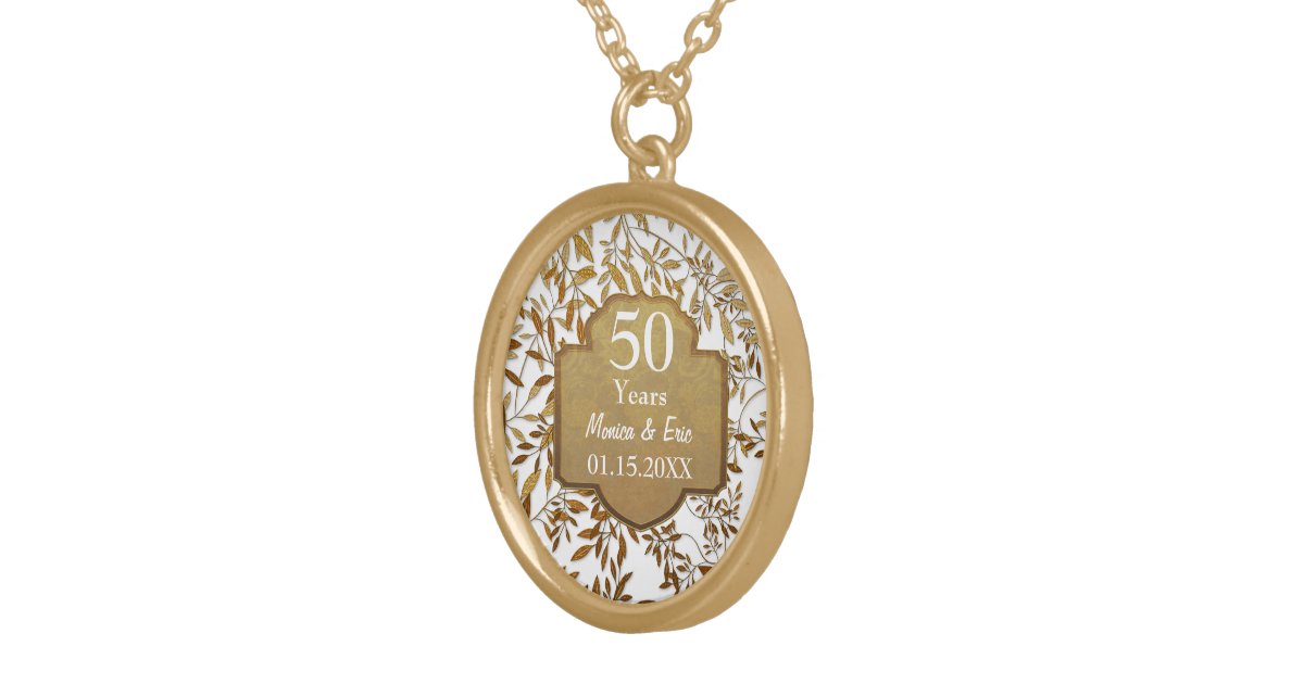 Leaves of Gold 50th Wedding Anniversary Gold Plated ...
