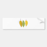 Leaves on a white background bumper stickers