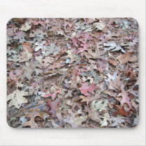 Leaves on the ground mouse mats