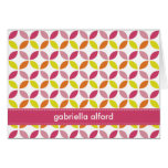 Leaves Pattern Thank You Card - Pink cards