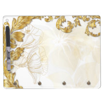 Leaves & Poppies - Gold Eraser Board Dry-Erase Boards
