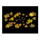 Leaves postcard