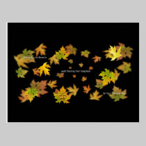 Leaves postcard postcards