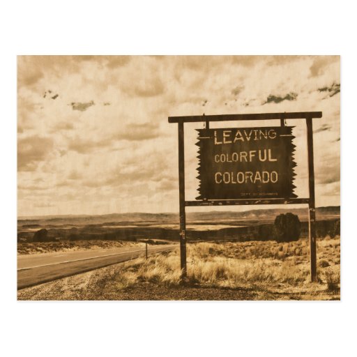 leaving colorful colorado postcard Zazzle