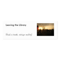 Leaving the Library bookmark business cards by imnotmarian Leaving the Library bookmark business cards