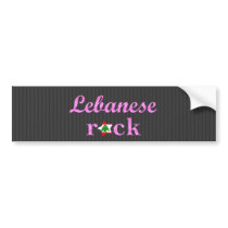 Lebaneses Rock - Cute Pink Bumper Sticker