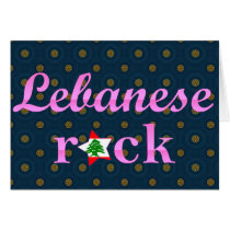 Lebaneses Rock - Cute Pink Greeting Cards