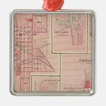Lebanon, Boone Co with Arcadia, Zionsville Christmas Ornament