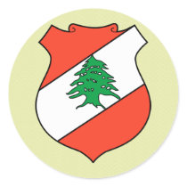 Lebanon Coat of Arms detail Round Sticker