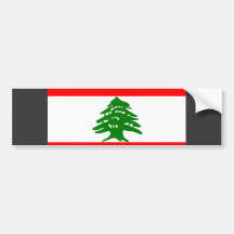 Lebanon Flag Bumper Sticker