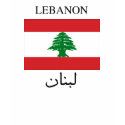 Lebanon Flag - English and Arabic t-shirts