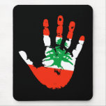 Lebanon Flag Handprint Mousepads