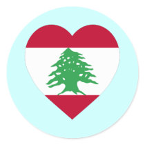 Lebanon Flag Heart stickers
