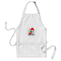 Lebanon Flag Map 2.0 Aprons