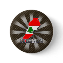 Lebanon Flag Map 2.0 Pinback Button