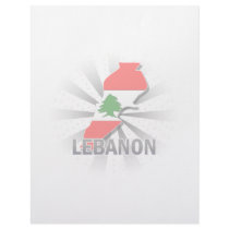 Lebanon Flag Map 2.0 Personalized Letterhead
