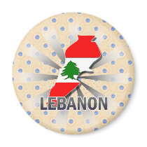 Lebanon Flag Map 2.0 Magnets