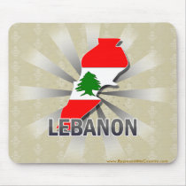 Lebanon Flag Map 2.0 Mousepads