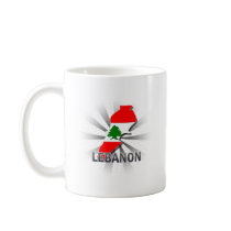 Lebanon Flag Map 2.0 Mugs