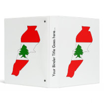 Lebanon Flag Map full size 3 Ring Binder