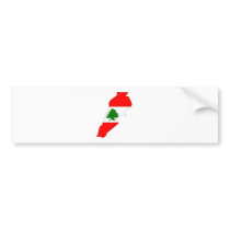 Lebanon Flag Map full size Bumper Stickers