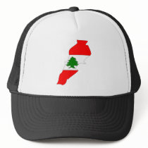 Lebanon Flag Map full size Trucker Hats