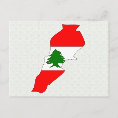 Lebanon Flag Map