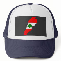 Lebanon flag map trucker hat
