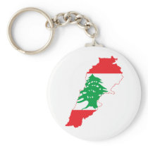 Lebanon Flag Map Key Chain
