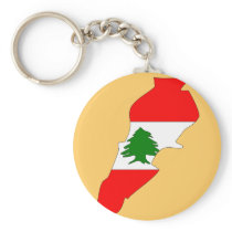 Lebanon flag map key chain