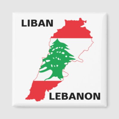 Lebanon Flag Map