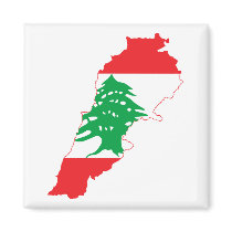 Lebanon Flag Map Fridge Magnets