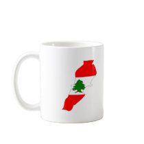 Lebanon flag map mugs