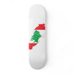 Lebanon Flag Map Skate Board Deck