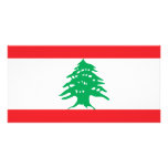 Lebanon flag picture card