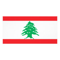 Lebanon flag picture card