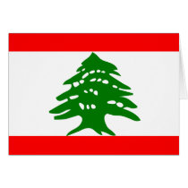 Lebanon High quality Flag Greeting Cards