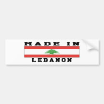 Lebanon Made In Designs Bumper Sticker