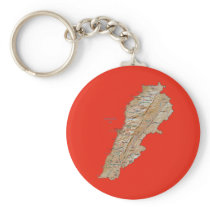 Lebanon Map Keychain