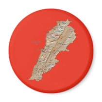 Lebanon Map Magnet