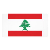 Lebanon National Flag Photo Card Template
