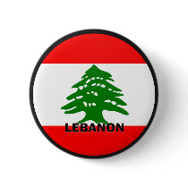 Lebanon Roundel quality Flag Pinback Button