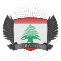 LEBANON ROUND STICKERS