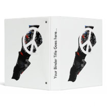 Lebanon Trendy Peace Sign with Lebanese map Vinyl Binders