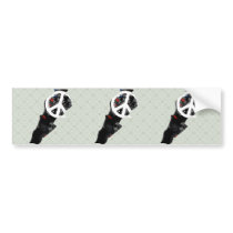 Lebanon Trendy Peace Sign with Lebanese map Bumper Stickers