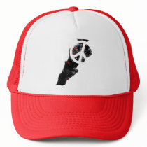 Lebanon Trendy Peace Sign with Lebanese map Hat
