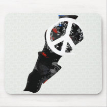 Lebanon Trendy Peace Sign with Lebanese map Mouse Pads