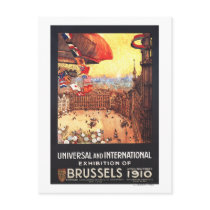Lebaudy Airship with World Flags at Expo Post Card