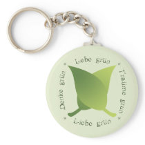 Lebe grün, liebe grün, träume grün, denke grün keychains